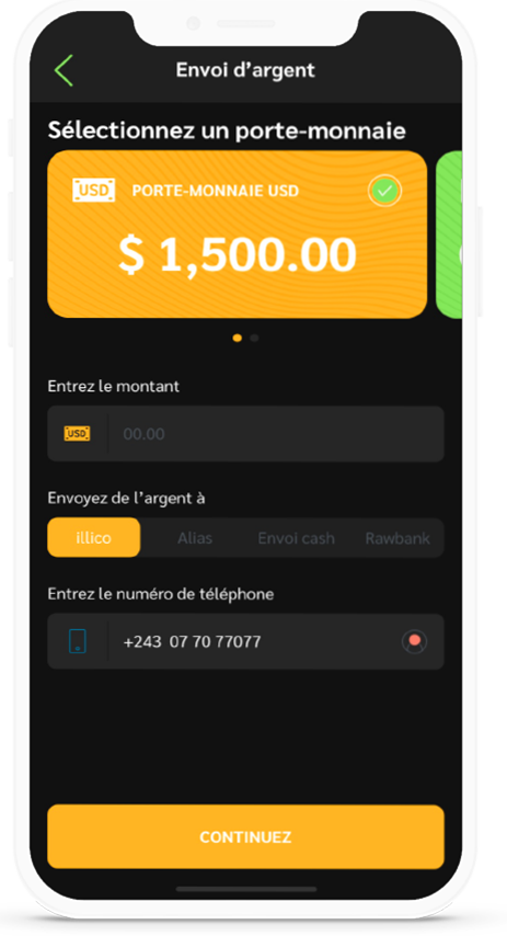 Fonctionnalités 15 Illicocash Sendmoney Screen 2